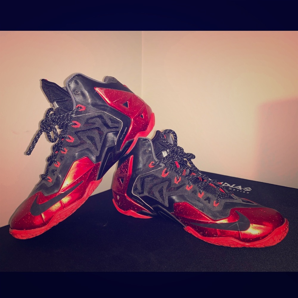 Lebron 11 Miami Heat Away Red/Black